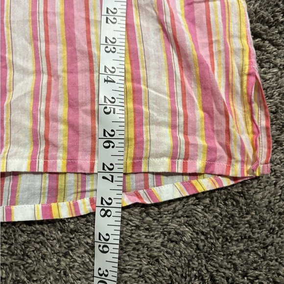 Fresh Produce Shirt Womens Multicolor Stripe Button Up Cotton Tab Sleeve Xl - Picture 14 of 15